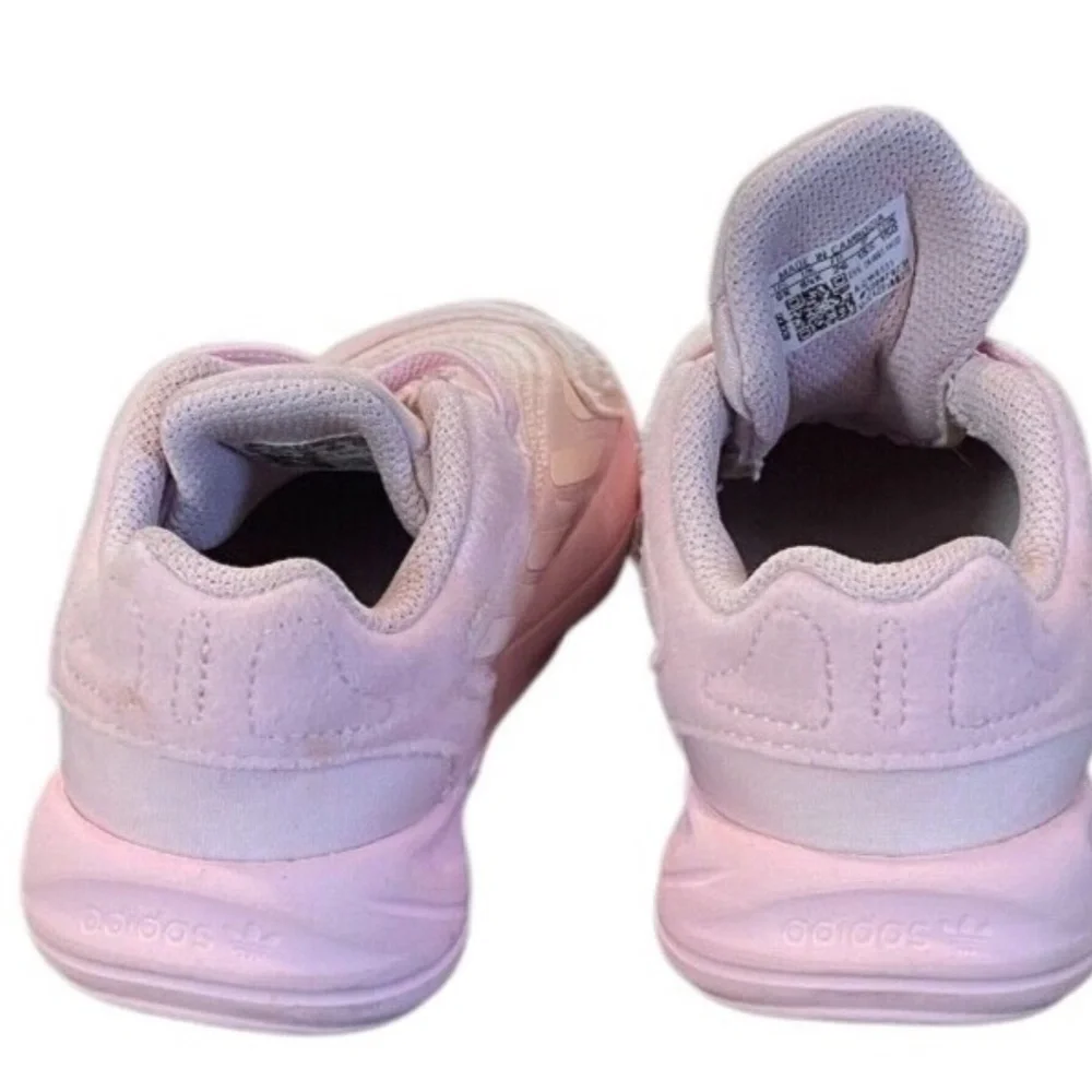 Adidas Ozelia Shoes TODDLER  Sz 9K Pink‎ Mesh Trainers Lace Up Sneakers
